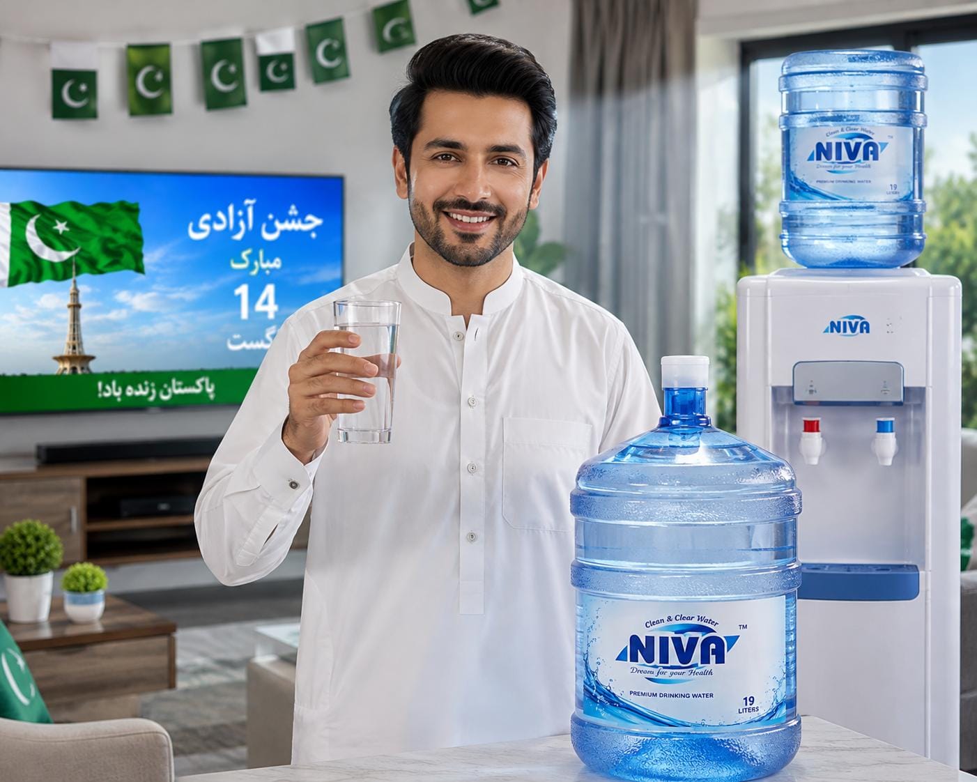 NIVA Drinking Water — Jashn-e-Azadi Mubarak 14 August Pakistan Zindabad